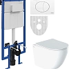 Комплект STWORKI Унитаз подвесной IDDIS Blanco BLARDSEi25 безободковый + Система инсталляции для уни 555386 Комплект STWORKI Унитаз подвесной IDDIS Blanco BLARDSEi25 безободковый + Система инсталляции для уни 555386