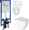Комплект STWORKI Унитаз подвесной IDDIS Blanco BLARDSEi25 безободковый + Система инсталляции для уни 555386 Комплект STWORKI Унитаз подвесной IDDIS Blanco BLARDSEi25 безободковый + Система инсталляции для уни 555386