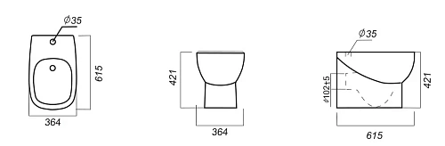 Биде напольное SANITA LUXE INFINITY BD.FS/Infinity/C/WHT.G/S1 Биде напольное SANITA LUXE INFINITY BD.FS/Infinity/C/WHT.G/S1