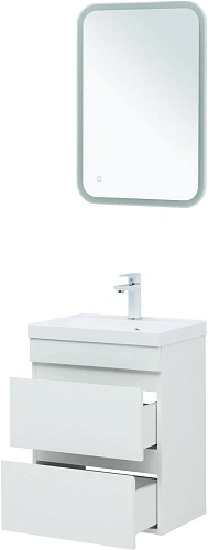 Тумба под раковину Aquanet Нота New 50 белый глянец 00335416 подвесная Тумба под раковину Aquanet Нота New 50 белый глянец 00335416 подвесная