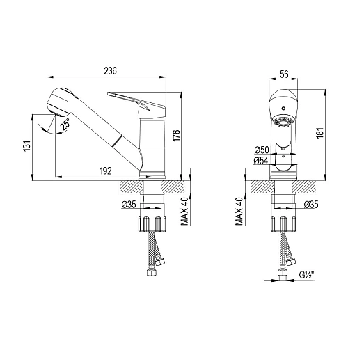 Смеситель для кухни Lemark Luna LM4150C, хром Смеситель для кухни Lemark Luna LM4150C, хром