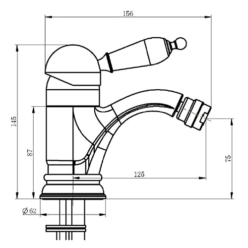 Смеситель для биде Boheme CRYSTAL 306-CRST бронза Смеситель для биде Boheme CRYSTAL 306-CRST бронза