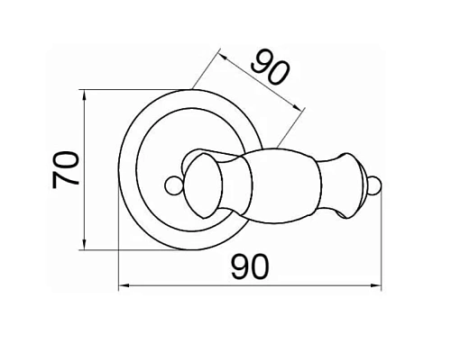 Крючок Boheme VOGUE 10186 хром Крючок Boheme VOGUE 10186 хром