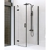 Душевой уголок NEW TRENDY NEW RENOMA BLACK L 90x80x195 D-0203A/D-0110B (черный) Душевой уголок NEW TRENDY NEW RENOMA BLACK L 90x80x195 D-0203A/D-0110B (черный)
