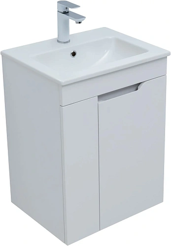 Тумба под раковину Aquanet Практика 50 белый матовый 00330451 напольная/подвесная Тумба под раковину Aquanet Практика 50 белый матовый 00330451 напольная/подвесная