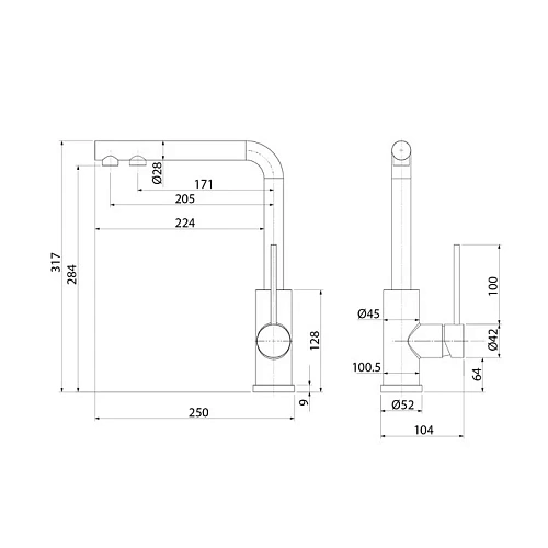 Смеситель для кухни Iddis Rule (RULSTLFi05) с фильтром сталь Смеситель для кухни Iddis Rule (RULSTLFi05) с фильтром сталь