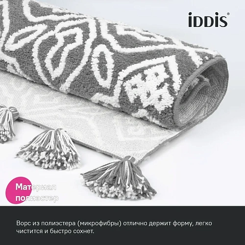 Коврик IDDIS Decor (DT01P58i12) 50x80 микрофибра серый Коврик IDDIS Decor (DT01P58i12) 50x80 микрофибра серый