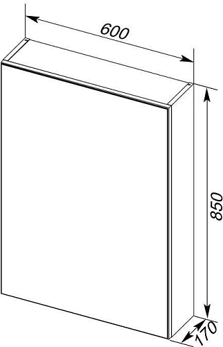 Зеркальный шкаф Aquanet Алвита 60 серый антрацит 00183989 Зеркальный шкаф Aquanet Алвита 60 серый антрацит 00183989