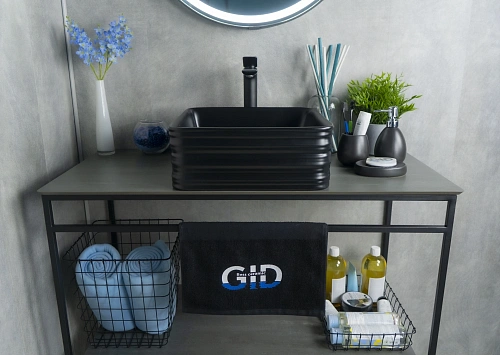 Раковина Gid Bm965 53339 накладная черная матовая 38.5x38.5x13.5 Раковина Gid Bm965 53339 накладная черная матовая 38.5x38.5x13.5