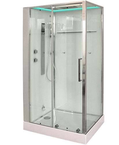 Душевая кабина Timo Premium HELMA (90x120x220) H-520R-T-CH/C стульчик прозрачный Душевая кабина Timo Premium HELMA (90x120x220) H-520R-T-CH/C стульчик прозрачный