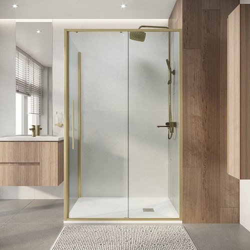 Душевой уголок Niagara Nova NG-44-11ASG-A90SG-34 (110х90х195) прямоугольник, раздвижная, золото сатин, стекло прозрачное Душевой уголок Niagara Nova NG-44-11ASG-A90SG-34 (110х90х195) прямоугольник, раздвижная, золото сатин, стекло прозрачное