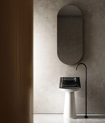 Раковина ABBER Kristall AT2706White-Onyx отдельностоящая, прозрачная, белый/черный Раковина ABBER Kristall AT2706White-Onyx отдельностоящая, прозрачная, белый/черный