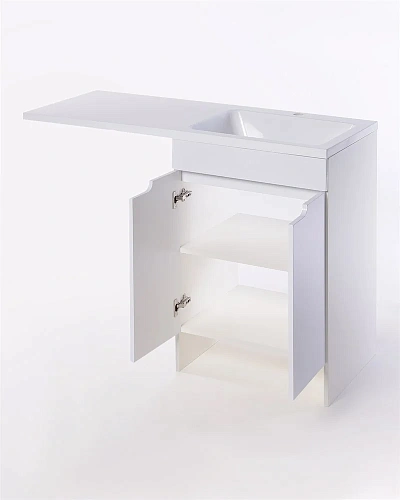 Тумба с раковиной Orange Sistema STD-120TUW+RAR напольная, правая 120 см под стиральную машину, белы Тумба с раковиной Orange Sistema STD-120TUW+RAR напольная, правая 120 см под стиральную машину, белы