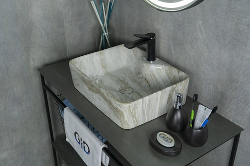 Раковина Gid Mnc605 54460 накладная под камень глянцевая 48x37x13 Раковина Gid Mnc605 54460 накладная под камень глянцевая 48x37x13