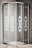 Душевой уголок CEZARES GIUBILEO-A-2-80-SCORREVOLE-CP-Cr 80x80см стекло с узором, профиль хром