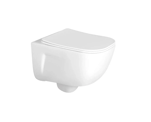 Унитаз подвесной AQUATEK ДИВА AQ2012-00 510x350x360мм безободковый, тонкое сиденье Soft Close Унитаз подвесной AQUATEK ДИВА AQ2012-00 510x350x360мм безободковый, тонкое сиденье Soft Close