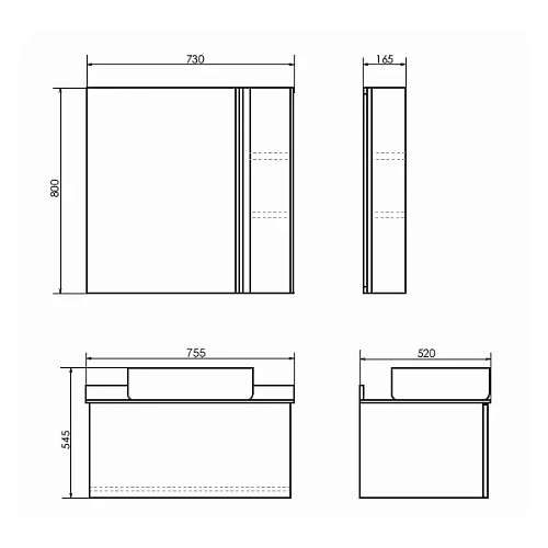 Зеркальный шкаф Comforty Эдинбург-75 00004149063 бетон светлый Зеркальный шкаф Comforty Эдинбург-75 00004149063 бетон светлый