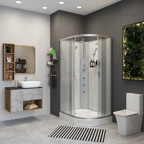 Душевая кабина Niagara Classic NG-3312-14LBKTG (1200х800х2100) низкий поддон (13см) стекло матовое 33121423LBKTG Душевая кабина Niagara Classic NG-3312-14LBKTG (1200х800х2100) низкий поддон (13см) стекло матовое 33121423LBKTG