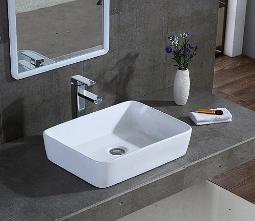 Раковина CeramaLux 9103 накладная, белый Раковина CeramaLux 9103 накладная, белый