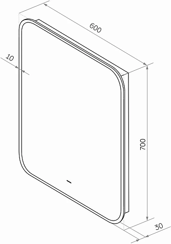 Зеркало DIWO Кострома 60 черное, с подсветкой, прямоугольное, настенное 543510 Зеркало DIWO Кострома 60 черное, с подсветкой, прямоугольное, настенное 543510