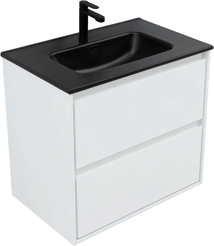 Тумба под раковину Aquanet Милан 70 белый глянец 00336368 подвесная Тумба под раковину Aquanet Милан 70 белый глянец 00336368 подвесная