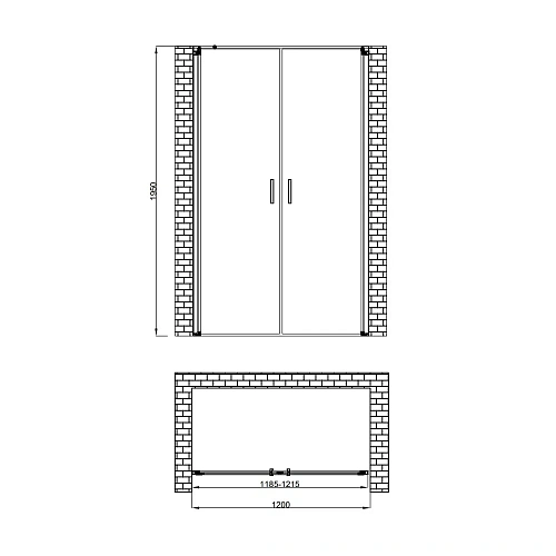 Душевая дверь BERGES LEGOS LS-3 1200 062027 Душевая дверь BERGES LEGOS LS-3 1200 062027