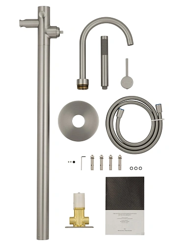 Смеситель для ванны Wonzon & Woghand STICK напольный, брашированный никель (WW-88649017-BN) Смеситель для ванны Wonzon & Woghand STICK напольный, брашированный никель (WW-88649017-BN)