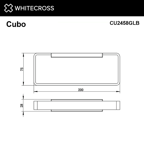Полотенцедержатель WHITECROSS Cubo CU2458GLB брашированное золото Полотенцедержатель WHITECROSS Cubo CU2458GLB брашированное золото