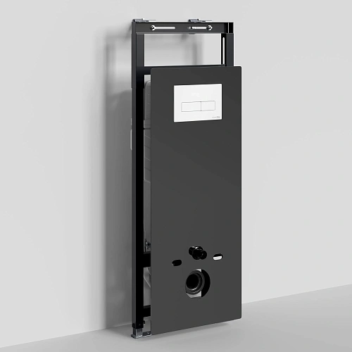 Инсталляция для унитаза WasserKRAFT Salm 27TLT.010.ME.BL.WM03 с клавишей смыва белый Инсталляция для унитаза WasserKRAFT Salm 27TLT.010.ME.BL.WM03 с клавишей смыва белый