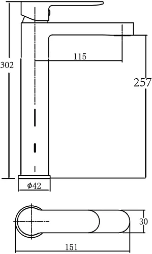 Смеситель для раковины Aquanet Passion AF300-11B Смеситель для раковины Aquanet Passion AF300-11B
