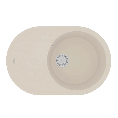 Кухонная мойка Lemark LACHA 760 врезная овальная из кварцгранита, с крылом, шампань 9910060 Кухонная мойка Lemark LACHA 760 врезная овальная из кварцгранита, с крылом, шампань 9910060