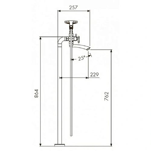 Смеситель для ванны Kaiser 57222 НАПОЛЬНЫЙ, хром Смеситель для ванны Kaiser 57222 НАПОЛЬНЫЙ, хром