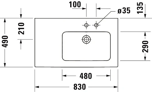 Раковина Duravit ME by Starck 2346830000 Раковина Duravit ME by Starck 2346830000