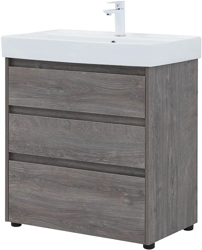 Тумба под раковину Aquanet Nova Lite 75 дуб рошелье (3 ящика) 00302473 Тумба под раковину Aquanet Nova Lite 75 дуб рошелье (3 ящика) 00302473