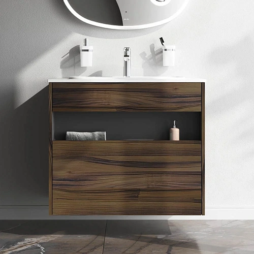 Тумба под раковину AM.PM Func M8FFUX0801OF pull-out, 80 см универсальная, дерево текстурированное Тумба под раковину AM.PM Func M8FFUX0801OF pull-out, 80 см универсальная, дерево текстурированное