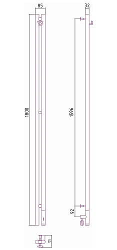 Полотенцесушитель электрический Сунержа Нюанс 3.0 1800 правый 30-5843-1853 Матовый белый Полотенцесушитель электрический Сунержа Нюанс 3.0 1800 правый 30-5843-1853 Матовый белый
