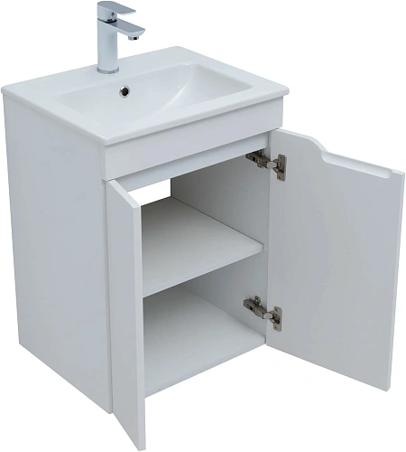 Тумба под раковину Aquanet Практика 50 белый матовый 00330451 напольная/подвесная Тумба под раковину Aquanet Практика 50 белый матовый 00330451 напольная/подвесная