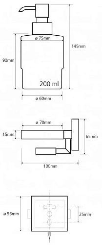 Дозатор жидкого мыла Bemeta BETA 132109182 Дозатор жидкого мыла Bemeta BETA 132109182