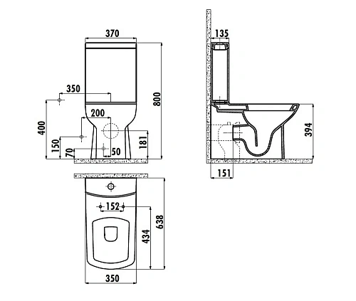Чаша напольного унитаза Creavit Lara LR360-11SM00E-0000 Чаша напольного унитаза Creavit Lara LR360-11SM00E-0000