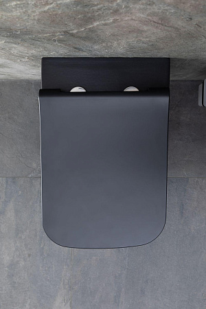 Унитаз подвесной Allen Brau Infinity 4.21011.31 с крышкой, черный матовый