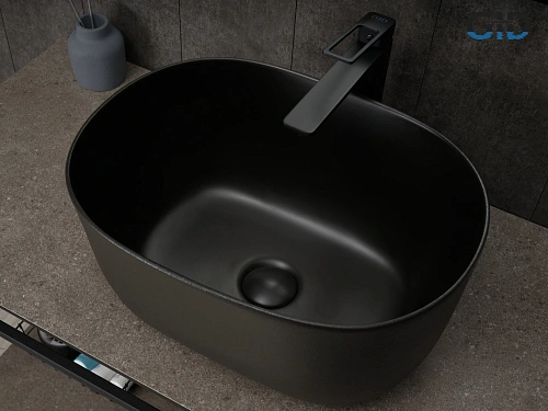 Раковина Gid N9302bg 53377 накладная черная графит 45x32x22 Раковина Gid N9302bg 53377 накладная черная графит 45x32x22