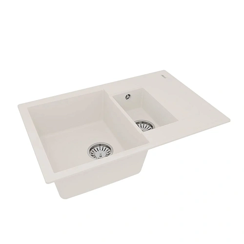 Кухонная мойка Lemark RAMZA 760 врезная из кварцгранита, с крылом, Жасмин 9910040 Кухонная мойка Lemark RAMZA 760 врезная из кварцгранита, с крылом, Жасмин 9910040