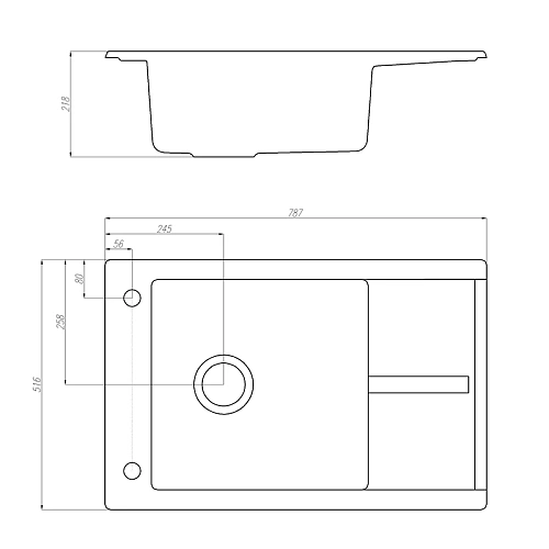 Кухонная мойка Aquaton Делия 78 1A715132DE240 из литого мрамора, прямоугольная, с крылом жемчуг Кухонная мойка Aquaton Делия 78 1A715132DE240 из литого мрамора, прямоугольная, с крылом жемчуг