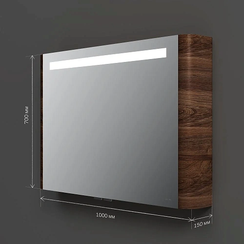 Зеркальный шкаф AM.PM Sensation M30MCX1001NF 100 см, с подсветкой, орех Зеркальный шкаф AM.PM Sensation M30MCX1001NF 100 см, с подсветкой, орех