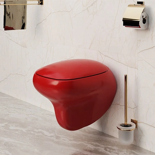 Крышка-сиденье Ambassador Diamond 122T21101 (толстое) КРАСНОЕ Крышка-сиденье Ambassador Diamond 122T21101 (толстое) КРАСНОЕ