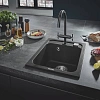 Кухонная мойка GROHE K700 с одной чашей, 400 x 500 мм, черный гранит (31650AP0) Кухонная мойка GROHE K700 с одной чашей, 400 x 500 мм, черный гранит (31650AP0)