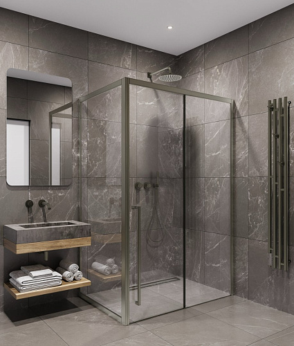 Душевой уголок Timo (T50L+T61)  TDSS-140/13C-8L, раздвижная дверь 1400x2000, профиль никель,  торцевое стекло TSS-1000/13C-8 1000x2000 Душевой уголок Timo (T50L+T61)  TDSS-140/13C-8L, раздвижная дверь 1400x2000, профиль никель,  торцевое стекло TSS-1000/13C-8 1000x2000