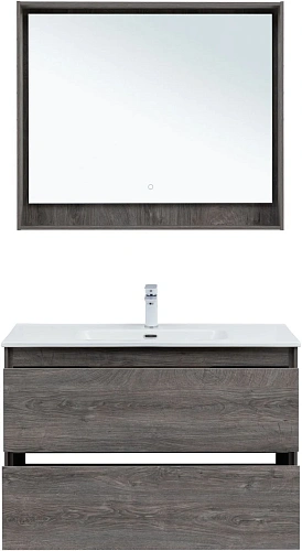 Тумба под раковину Aquanet Милан 100 дуб рошелье 00336375 подвесная Тумба под раковину Aquanet Милан 100 дуб рошелье 00336375 подвесная