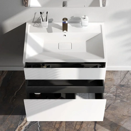 Тумба под раковину AM.PM Inspire V2.0 M50AFHX0803WM подвесная, 80 см, push-to-open, белый матовы Тумба под раковину AM.PM Inspire V2.0 M50AFHX0803WM подвесная, 80 см, push-to-open, белый матовы