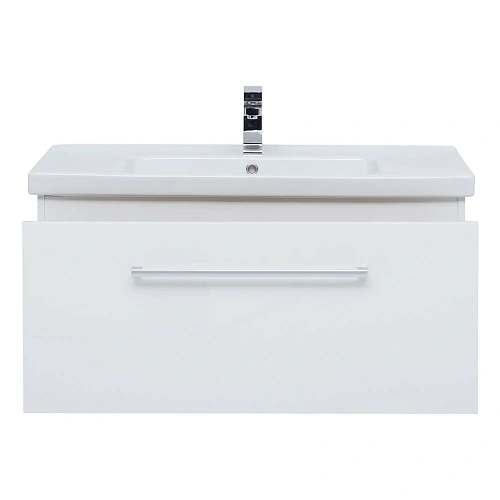 Тумба под раковину DREJA BIG INN, 100 см, подвесная, 1 ящик + выдвижной внутренний ящик, белый гляне 77.0205W Тумба под раковину DREJA BIG INN, 100 см, подвесная, 1 ящик + выдвижной внутренний ящик, белый гляне 77.0205W